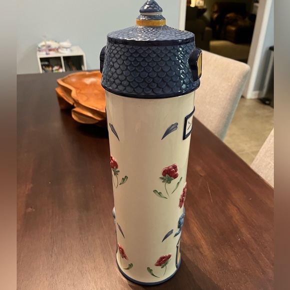 Lenox Poppies On Blue Pasta Tall Silo Canister - Picture 3 of 9